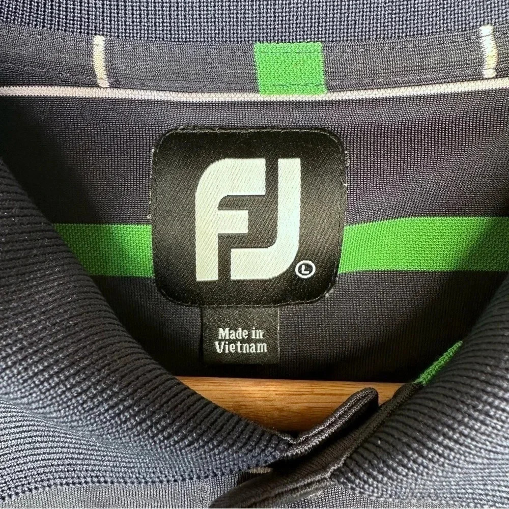FootJoy FJ Men’s Stripe Golf Polo Shirt Size Large - Picture 4 of 8